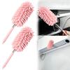 4-Pack Chenille Microfiber Duster Refills with Expandable Handle, Reusable & Washable, Soft Bendable Dry Dusters for Home & Car