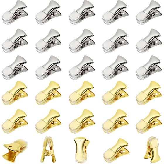ONLYKXY 30pcs Metal Small Clip DIY Clips 20x8mm Non-Slip Sweater Storage Alligator Clamp Flat Mouth Multi Purpose Clip Lanyards Clothing Glasses