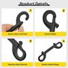 Multi-Purpose 88mm Snap Hook Automatic Closing Zinc Alloy Key Chain Hook Lightweight Durable Double Ended Hook