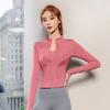 Sunscreen clothing Spring Internet celebrity fitness jacket women's zipper slim-fit quick-drying long-sleeved tight sports yoga clothing top