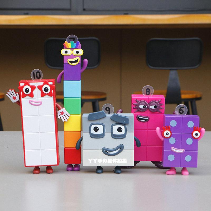 Nuovo Set di Action Figure Blocchi Numerici 1-10 Set Completo Impilabile Giocattolo per l'Apprendimento della Matematica Blocchi da Costruzione Strumento Educativo Regalo