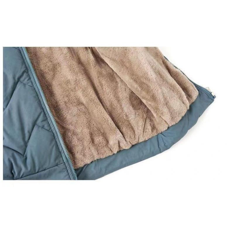 Girls Winter Fashion Cotton Jacket For Children Mid-Length Coat Girl Cotton Padded Jacket With Bag