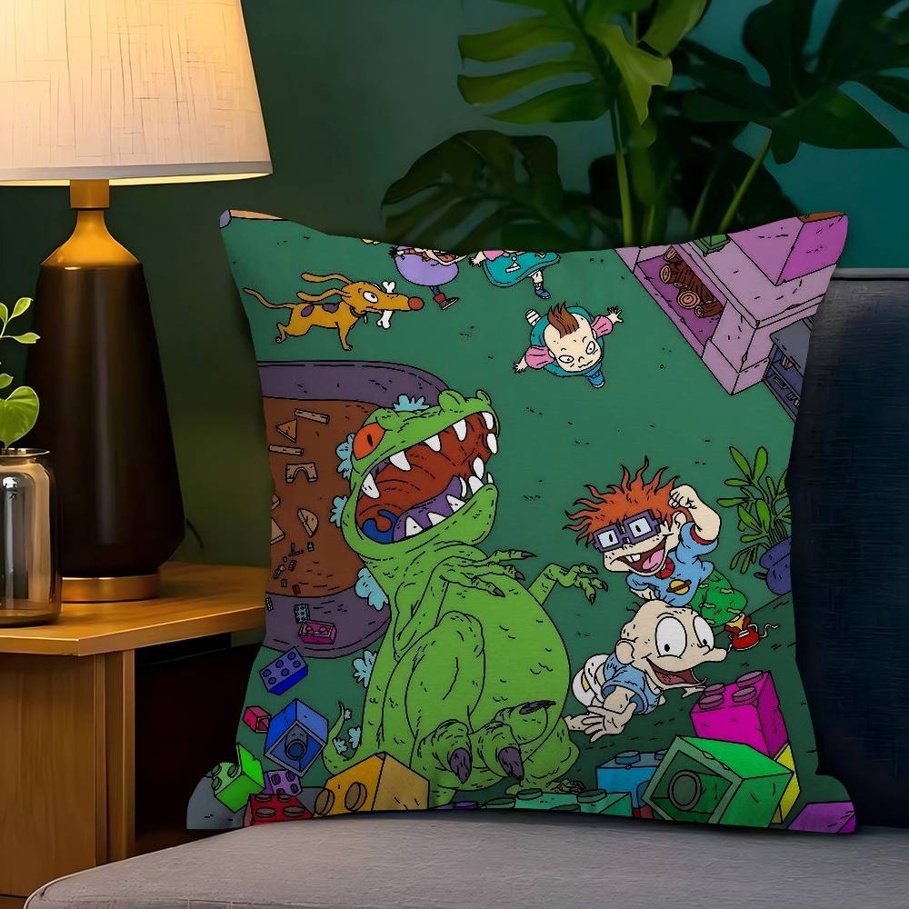 Cartoon R-Rugrats Funny Cushion Cover Decorative Pillow Sofa Home Decor Case Pillow Cases