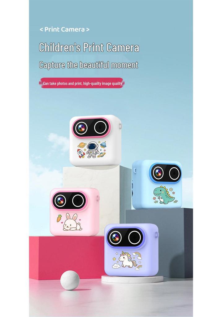 M07 Kids HD Color Instant Print Cartoon Camera