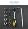 Hex Socket Wrench Set with Large Handle and Quick Ratchet Driver Bits