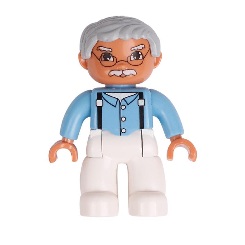 Big Building Blocks Boy Girls Family Policemen Figures Doll Compatible Duplos Children Kids Self Locking Bricks Assemble Toys