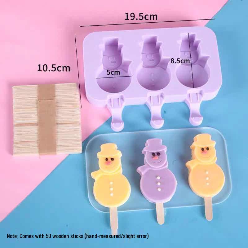 Cartoon Silicone Popsicle & Ice Cream Mold Set