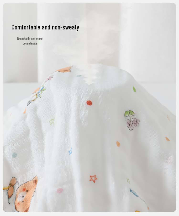 6-Layer Bamboo Cotton Bath Towel with Border