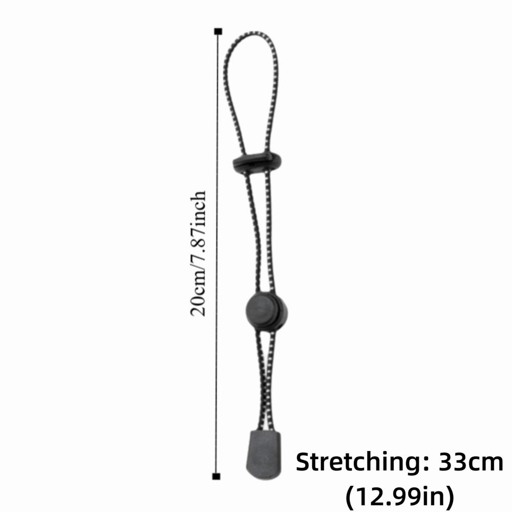 15 Pcs Adjustable Hiking Stick Holder Black Elastic Lanyard Durable Walking Pole Holder  Hiking