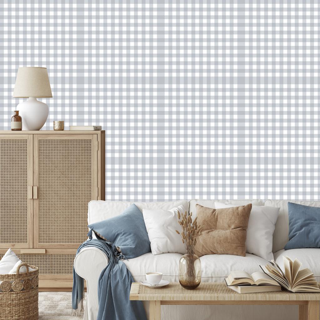 Light gray fabric pattern wallpaper for living room and bedroom 50x1000