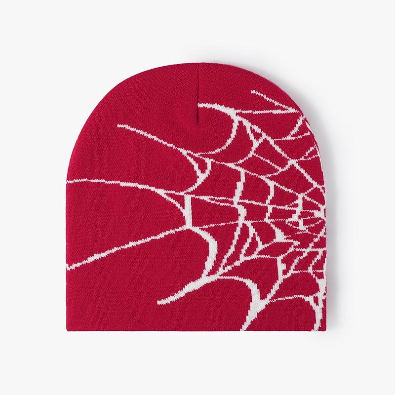 Trendy Spider Web Design Knit Hat Perfect For Winter Season