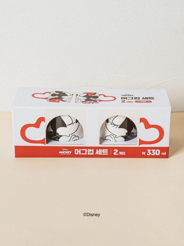Disney Mickey & Minnie Ceramic Mug Set - 330 ml (Set of 2)