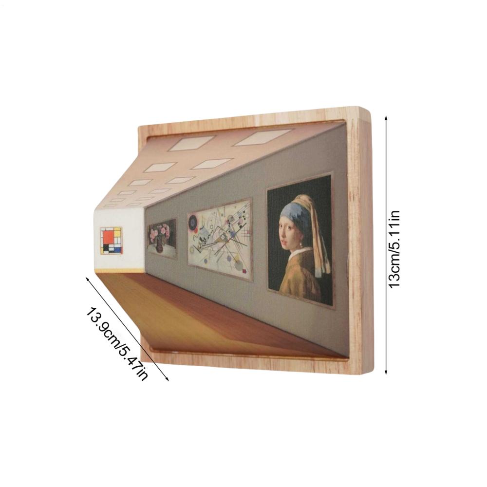

13.9x13.9x13cm Wall Art With LED Lights No Punch Decorative Light 3D Wall Painting lamp 3 Modes Atmosphere Lamp for Hotels Cafes