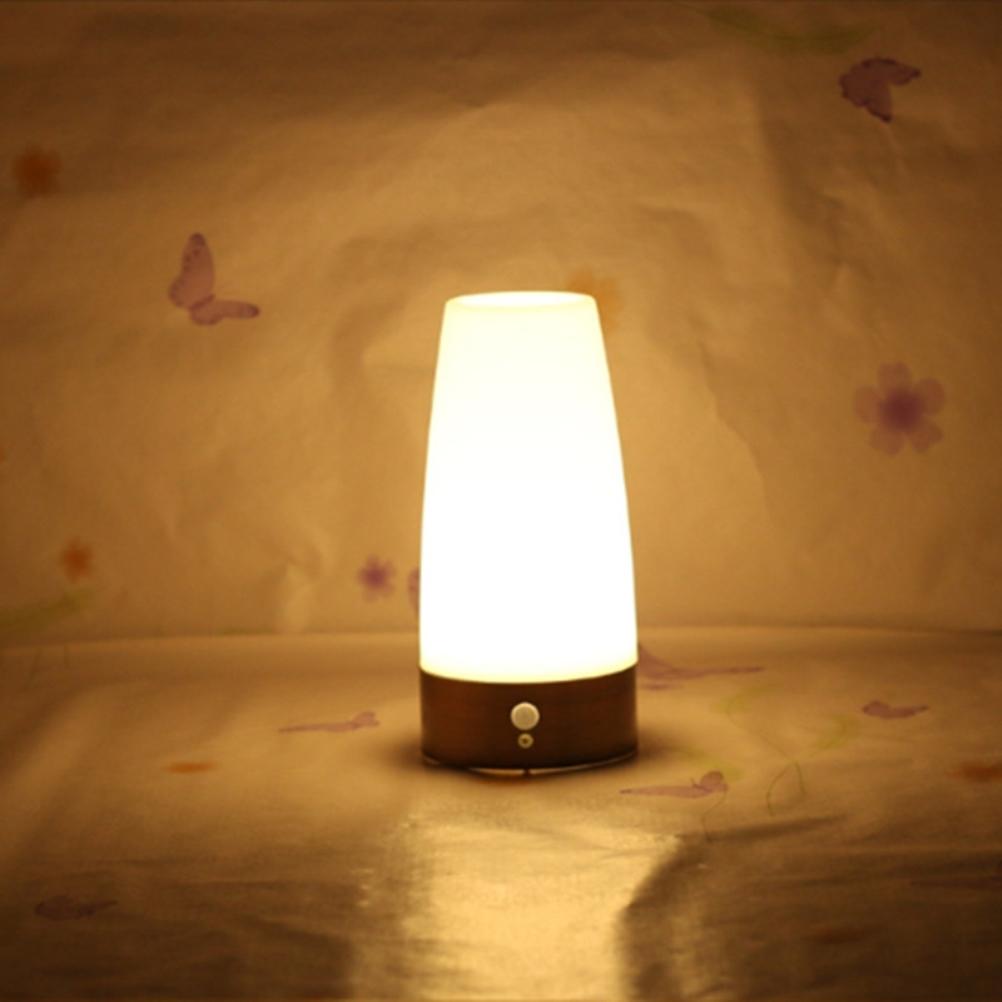 Wireless Motion Sensor LED Night Light Battery Powered LED Table Lamp for Kids Nursery Child Room