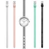 [FOCE Lady] FOCE Lady Damen-Netzarmband Lederarmband Armbanduhr 5-teiliges Set FM2013WH-SET
