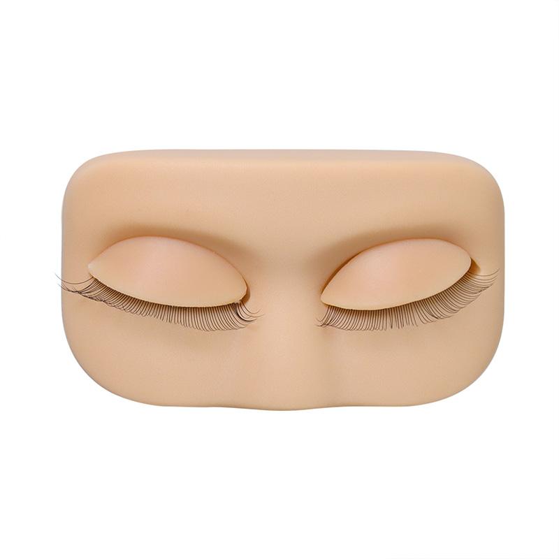 Eyelash Extension Practice Head with Removable Eyelids Flat Mannequin Model Lash Grafting Training Makeup Teaching Accessories