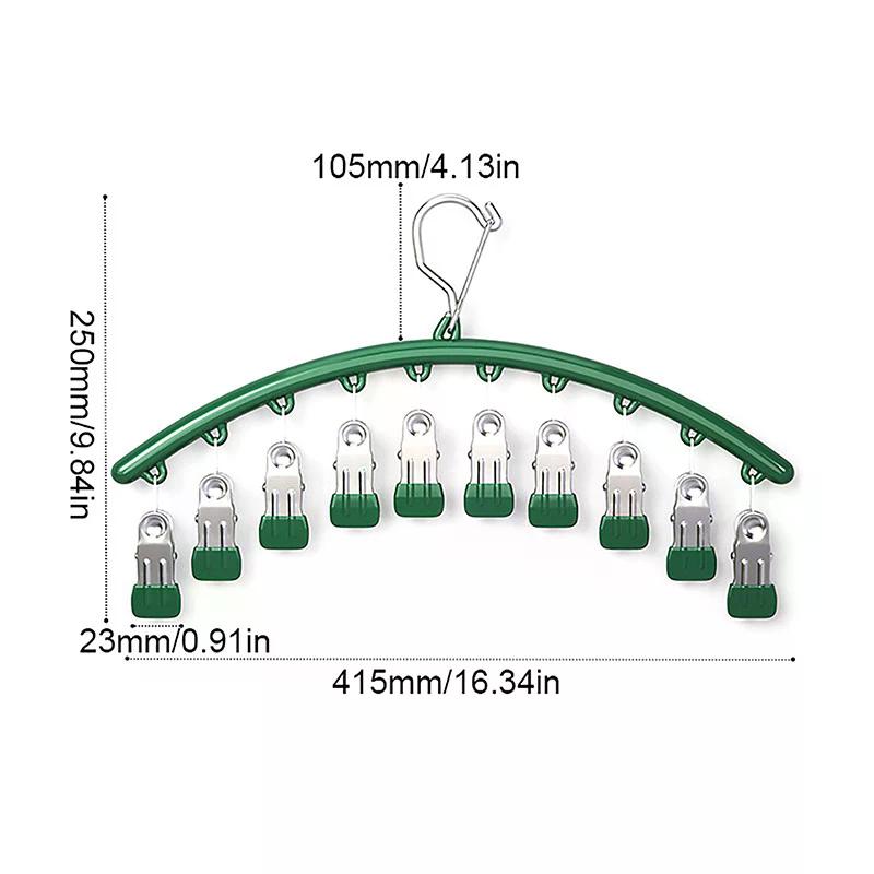 10 Klammern Edelstahl Sockenklammer Platzsparender Bogen Socken Trockenständer Winddicht Rutschfest Kleiderständer Unterwäscheklammer Handtuchhalter