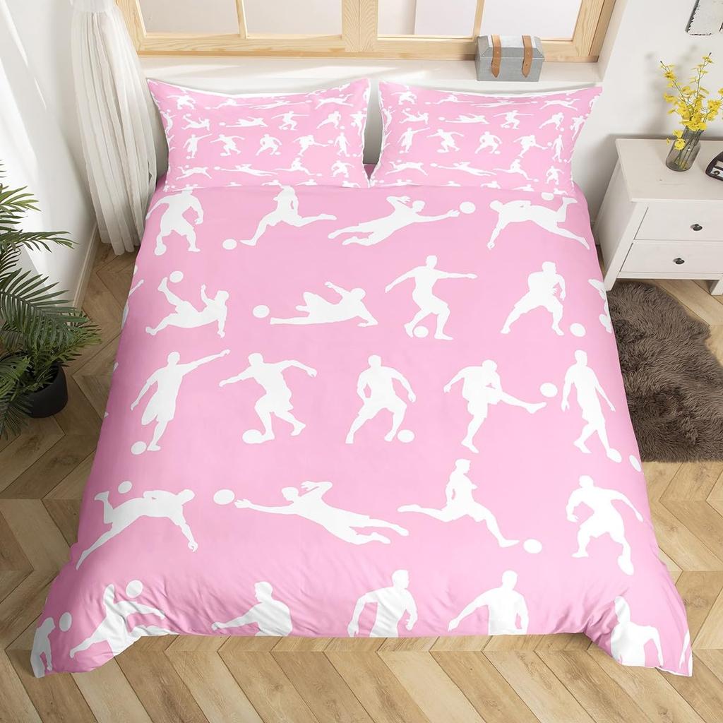 Basketball Bedding Set Twin Size Kids Basketball Player Comforter Cover Teens Ball Gaming Duvet Cover Sports Themed Quilt Cover