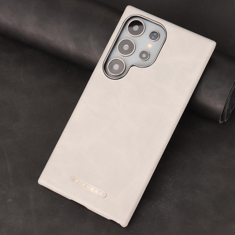 Suitable for Samsung S25ultra Mobile Phone Case Oil Wax Pattern 25p Magnetic Absorbent Samsung Full-inclusive S24u Business Men's Leather Case