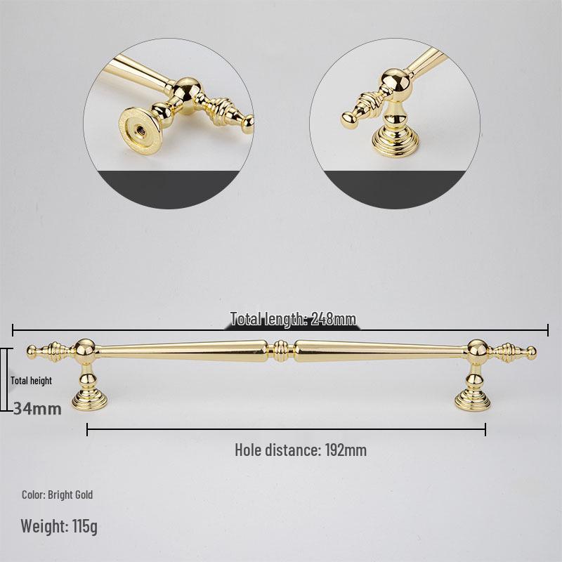 Gold European Modern Kitchen Cabinet Handle