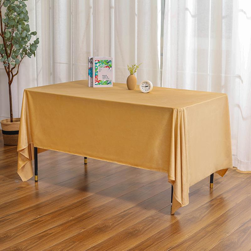 High-End Conference Tablecloth Office Rectangular Tablecloth Dark Green Dutch Flannel Event Sign-In Table Cover Velvet Table Cover