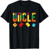 Family Fun_ Uncle Master Builder with Building Blocks - Birthday T-Shirt