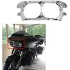 HDBUBALUS Motorcycle Headlight Bezel Trim Ring Cover Dual Headlamp Bezel Fit for Harley Road Glide 2015-Later Chrome