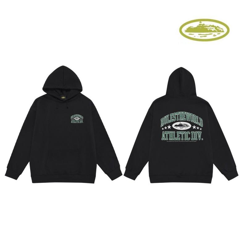 CORT Alcatraz Distressed Hoodie Men Streetwear Loose Fit Couple Sweatshirt Winter