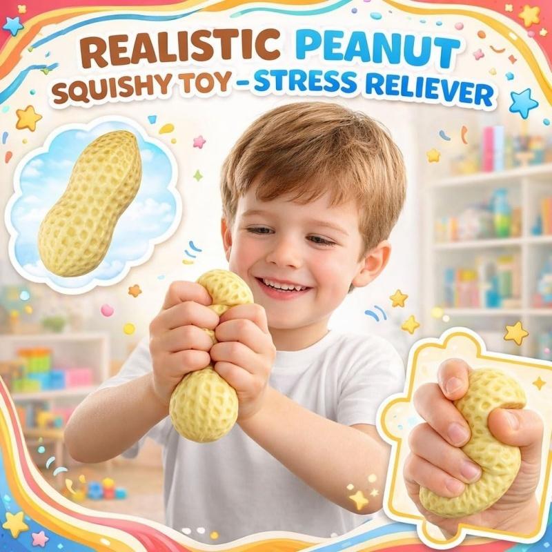 Squishies Cacahuète Boules Anti-Stress Jouets Fidget Soulagement de l'Anxiété Boule de Pâte à Malaxer Douce Jouet à Presser Décompression Pour Adultes Enfants