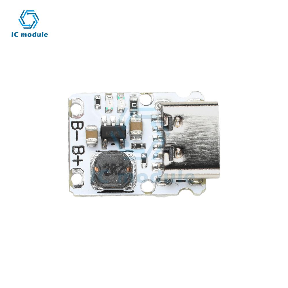 DC 5V Charge/Discharge Module 1.2A Mini Li-ion Battery Charging Module Boost Power Supply Board with Protection Type C