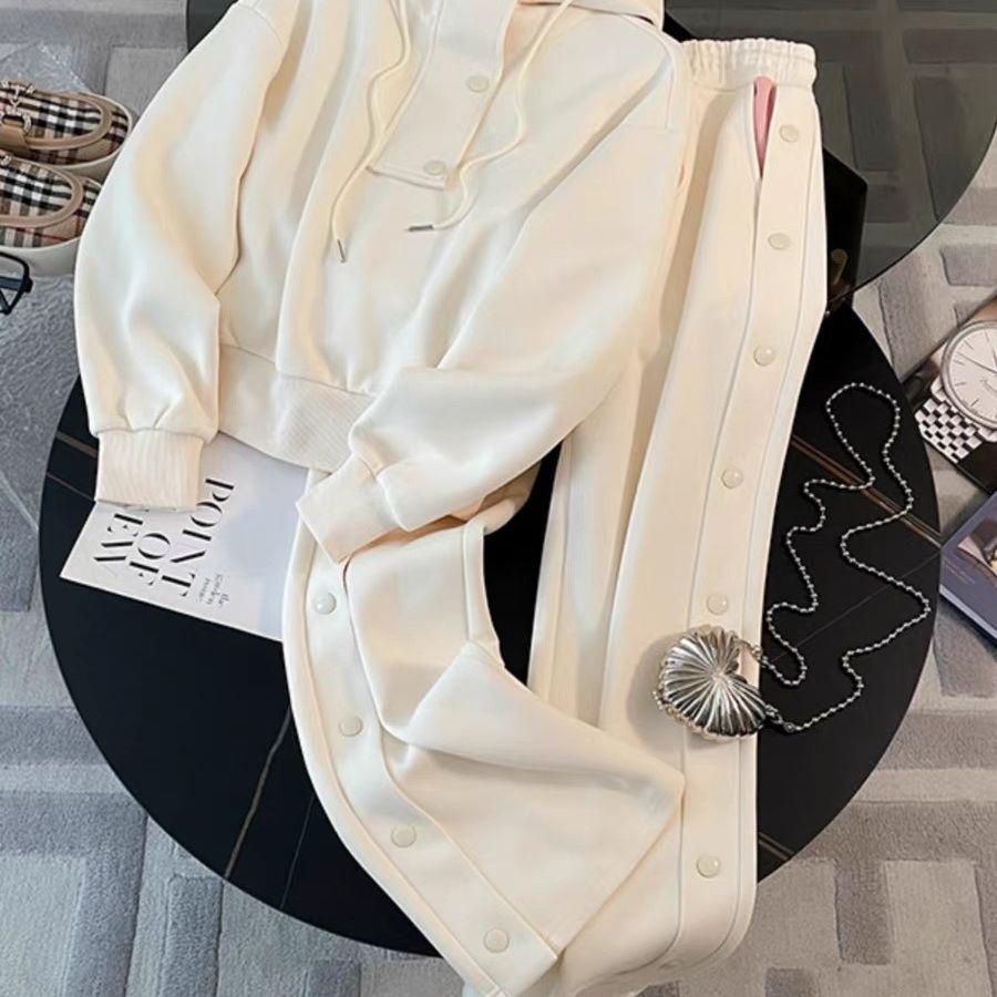 

Женский осенний спортивный костюм в европейском стиле: Худи и брюки широкого кроя XXL [65-75 kg]