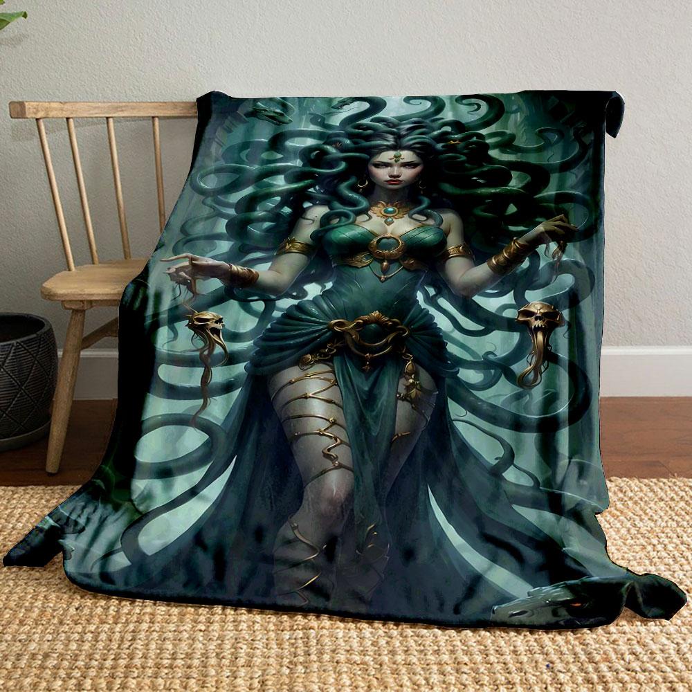 Medusa Snake Skull Blanket bedroom Blanket for Livingroom Couch lunch break Soft throw for Friend s festival Gift 80cm x 120cm