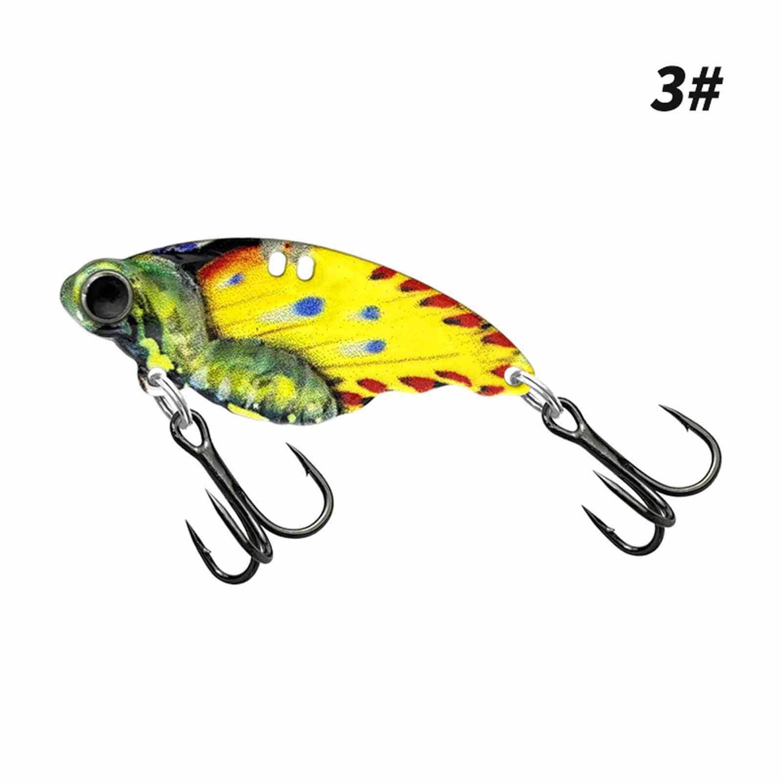 

14g Bionic Butterfly Hard Fishing Lure with Three Black Treble Hooks Long Casting Lure for Freshwater and Saltwater Fishing One Size