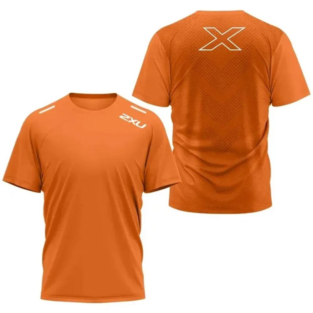 Men's Sports Quick Drying T-shirt 2XU Outdoor Fitness Training Wear Men's Tennis Breathable Short Sleeve Running Light Loose Top