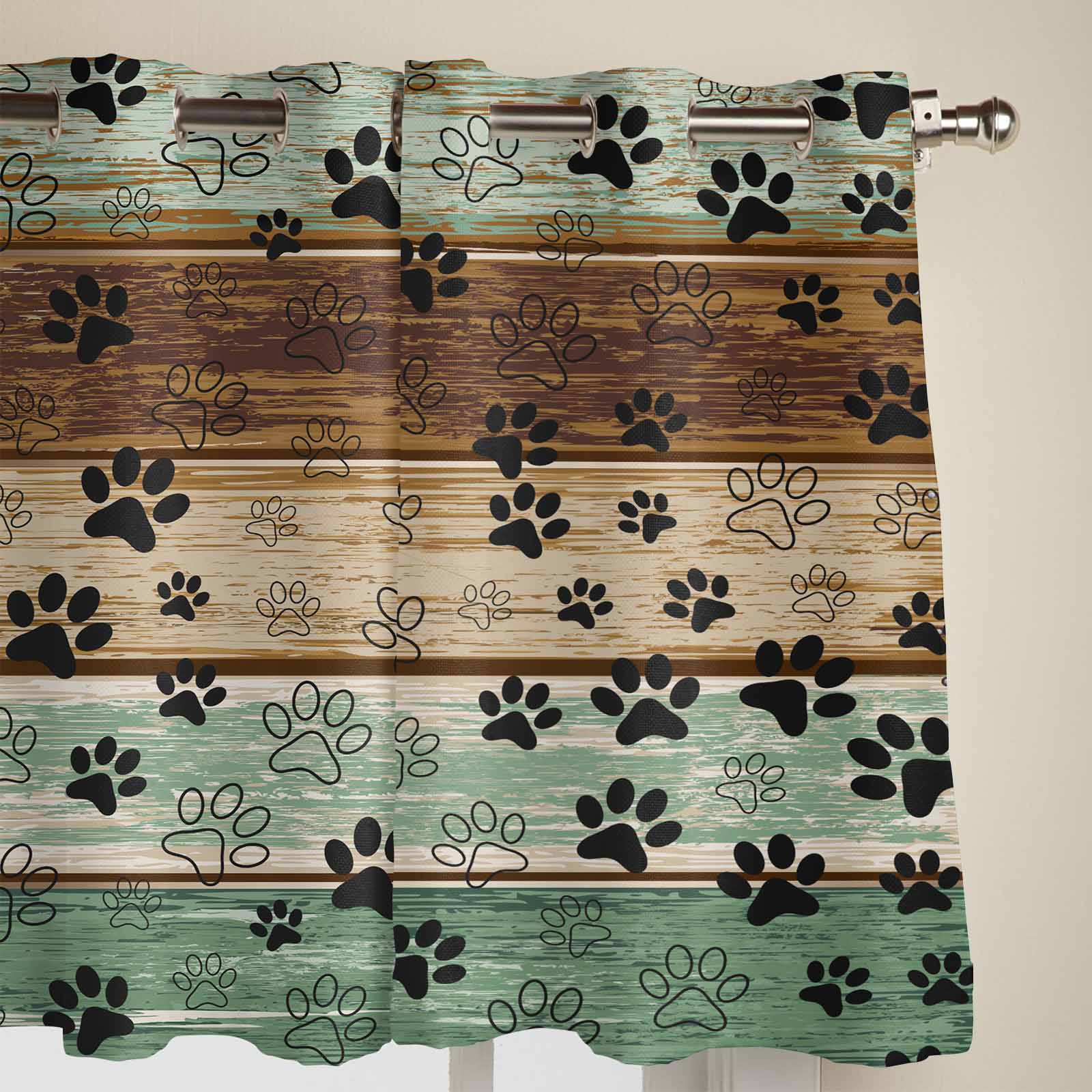 Ретро деревянные доски коготь оконные шторы для гостиной роскошные шторы для спальни — фото 3