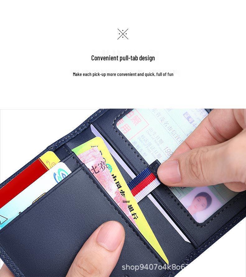 Emperor Paul Men's Genuine Leather Ultra-thin Card Holder & Coin Purse