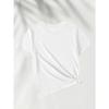 European Sizes 1pc Girls' Round Neck T-Shirt, Easy Bow Design, Cute And Minimalist Fashion Casual All-Match,  Suitable for Girls Under 12