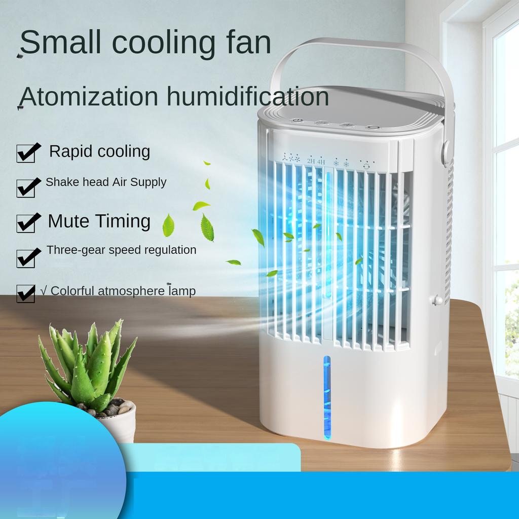 5 Inches USB Portable Cooler Air Conditioning Fan for Office and Bedroom with Mist Function and Quiet Mini Fan
