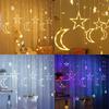 Bezaubernde 3,5 m Funkelnde Stern Mond LED Lichterkette für Magische Heimdekoration