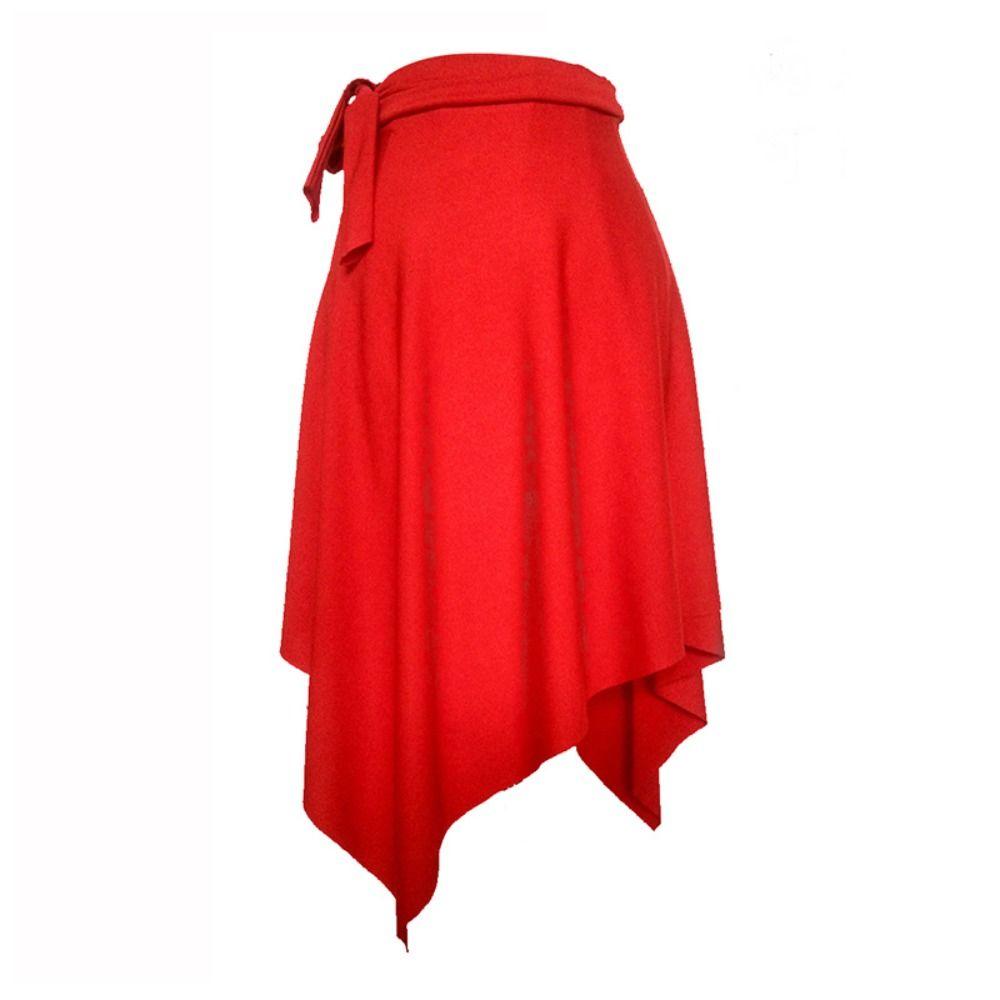 Lace Up Wrap Scarf Dancewear Solid Color Triangle Dance Skirt Latin Dance Skate Skirt  Ballroom