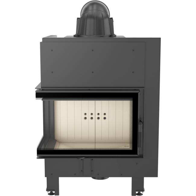 Smart Steel Fireplace KRATKI MBM Left 10 kW Ø 200 MSK