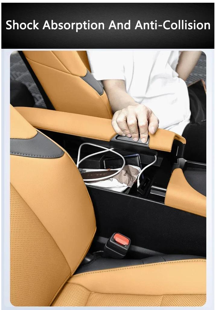 For Lexus ES 2018-2024 Car Armrest Box Cover Panel NAPPA Leather Central Console Small Armrest Cover Interior Accessories
