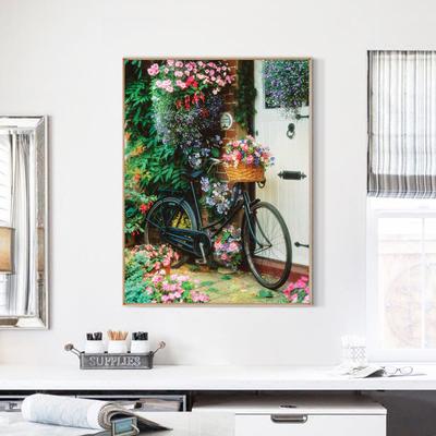 Diamond Painting Landscape Embroidery Cross Stitch Kit Diamond Embroidery Flower Bicycle Picture