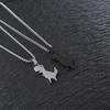 Men's Cute Dinosaur Necklace: Cartoon Stainless Steel Pendant with Sweater Chain
