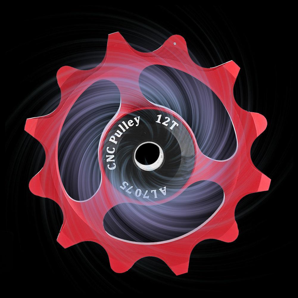 Przerzutka rowerowa 12T Kółka kółka przerzutki roweru górskiego Łożysko Zestaw kółek napinających Części Czerwony