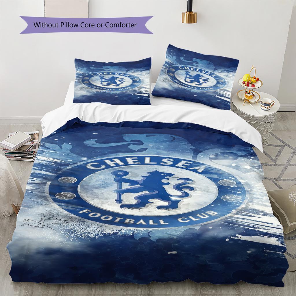 The Blues logo  Pattern Bedding Quilt Set Quilt Cover Pillowcase Home Decoration Birthday Gift (1 * duvet cover + 2 * pillowcase, without core)