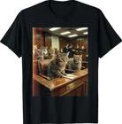 Cat Meme Funny Cat Lover Meme Humor Vintage Cat Graphic T-Shirt S