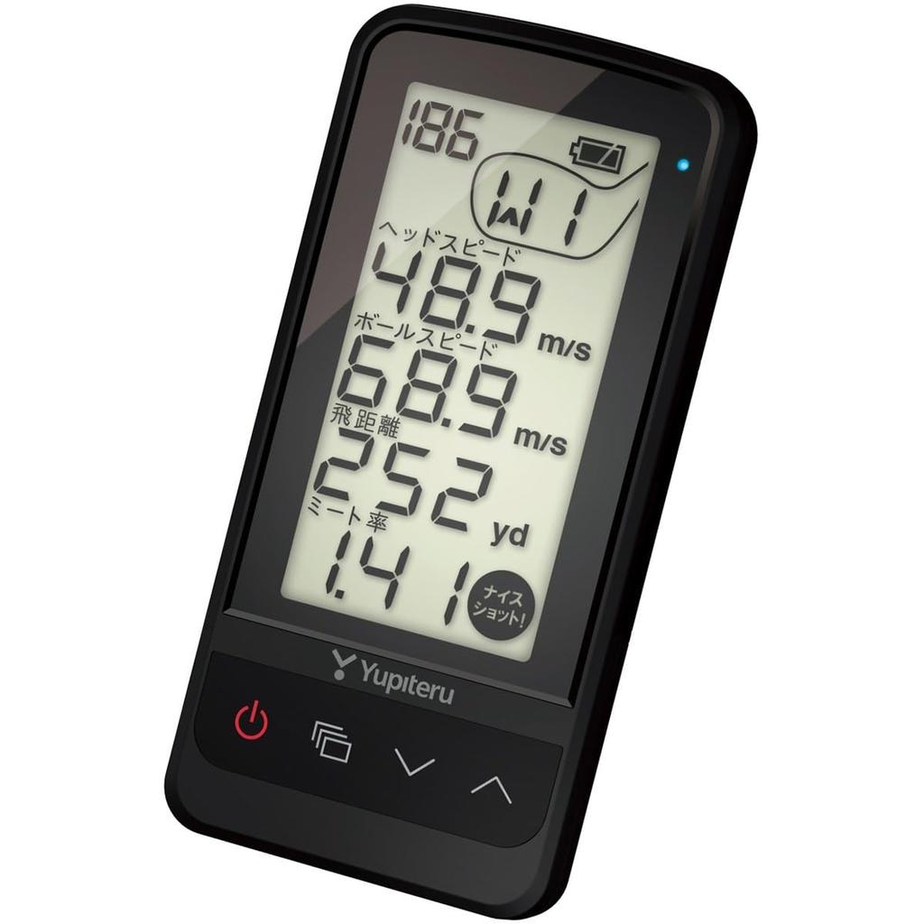 Yupiteru Golf Swing Measures head ball and smash Bluetooth Data management and settings Made in GST-7BLE Trainer speed, speed, distance, factor.