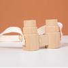 Kids Wooden Binoculars Low Chromatic Aberration Optical Glass Lens Wooden Binoculars for Children Stargazing Toy