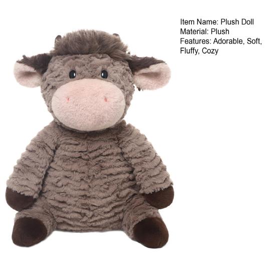 Highland Cow Plush Toy Weighted Stuffed Animal Soft Huggable Pillow for Stress Relief Comfort Cute Gift for Animal Lovers